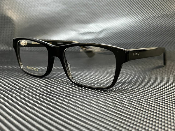 Gucci Men's Black Rectangular Eyeglasses