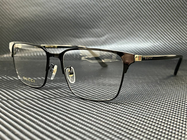 Gucci Men's Black Rectangular Eyeglasses