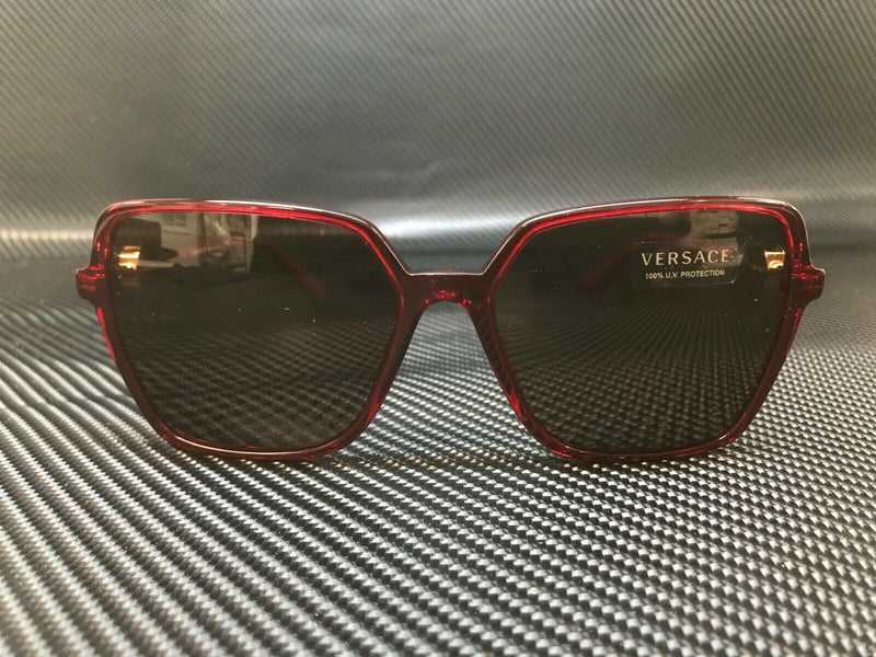 Versace Women's Transparent Red Sunglasses