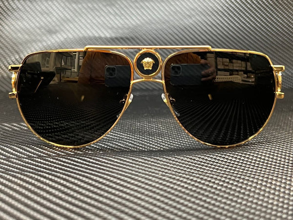 Versace Men's Gold Pilot Sunglasses